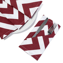 Load image into Gallery viewer, 19 X 19 in. Chevron Cotton Napkins 4/Pack (13 Colors)
