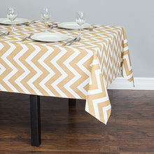 Load image into Gallery viewer, 60 x 84 in. Rectangular Chevron Cotton Tablecloth
