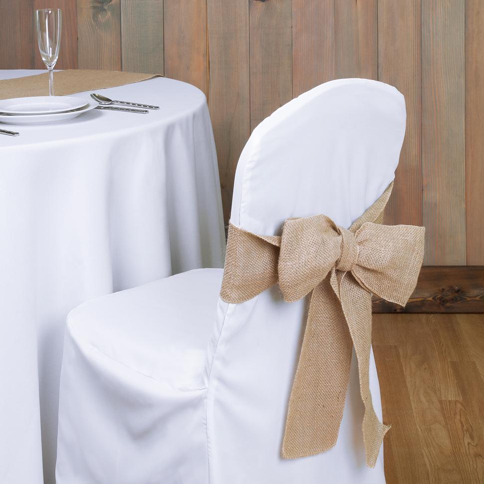 Polyester Banquet Chair Cover White
