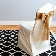 Load image into Gallery viewer, Polyester Banquet Chair Cover Ivory
