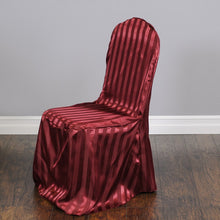 Load image into Gallery viewer, Striped Satin Banquet Chair Cover (5 Colors)
