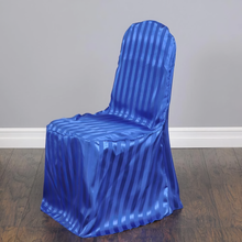 Load image into Gallery viewer, Striped Satin Banquet Chair Cover (5 Colors)
