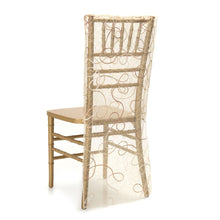 Load image into Gallery viewer, Chiavari Chair Cover Embroidered Web Organza (3 Colors)
