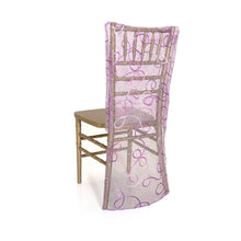 Load image into Gallery viewer, Chiavari Chair Cover Embroidered Web Organza (3 Colors)
