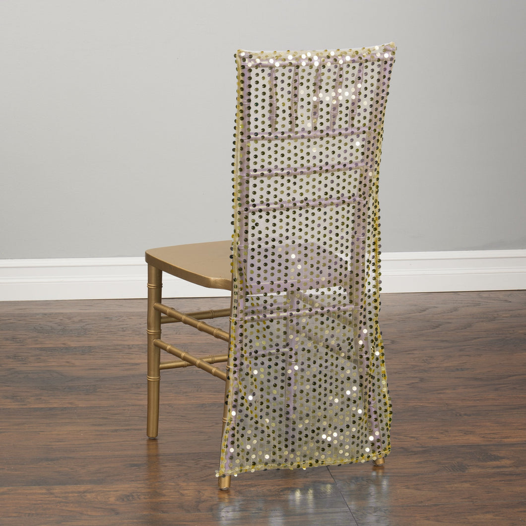 Sheer Sequin Chiavari Chair Cover (5 Colors)