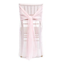 Load image into Gallery viewer, Chiffon Chiavari Chair Cover Light Pink
