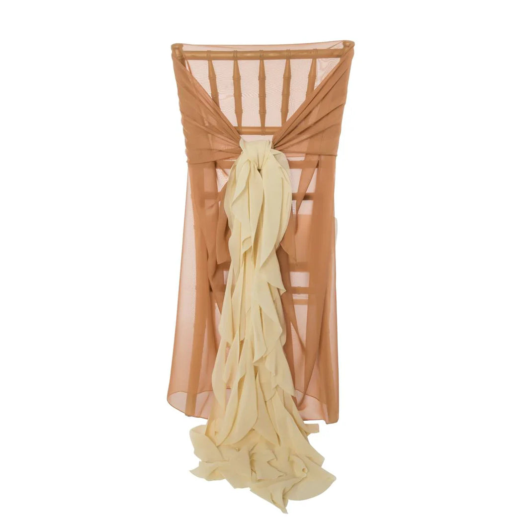 Curly Willow Chiffon Chiavari Chair Cover (3 Colors)