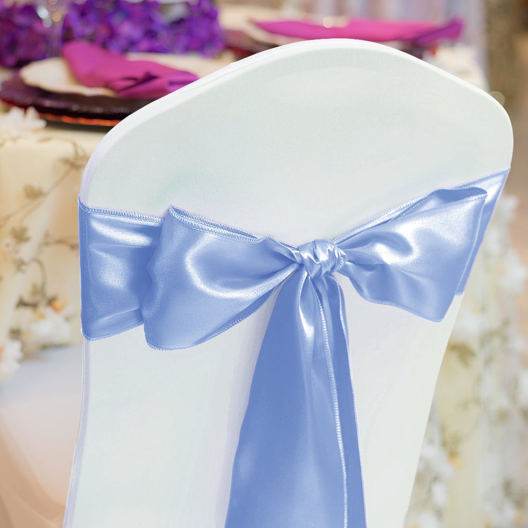 Bargain Satin Sash Serenity Blue (10 Pack)