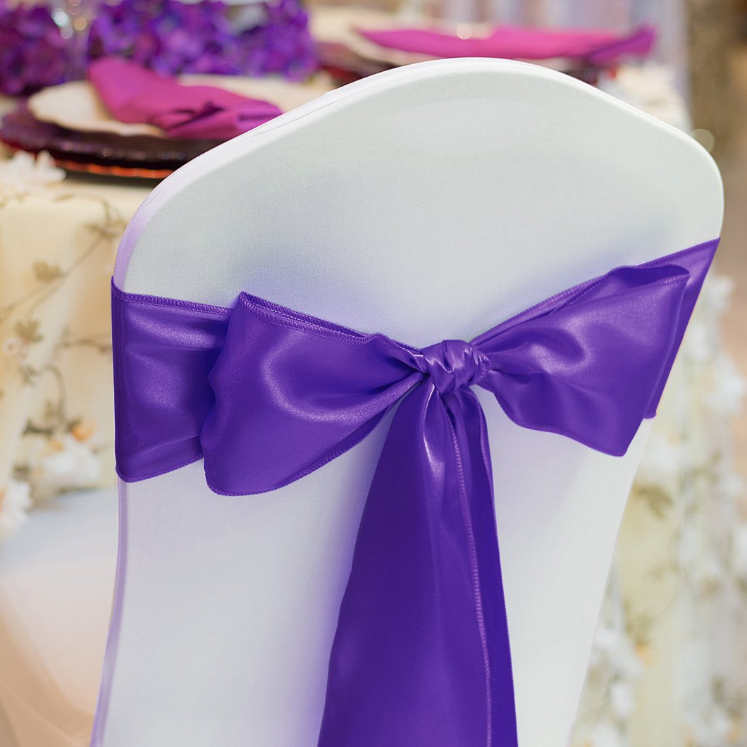Bargain Satin Sash Purple (10 Pack)