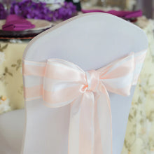 Load image into Gallery viewer, Bargain Blush Pink &amp; White Striped Satin Sashes 10/Pack
