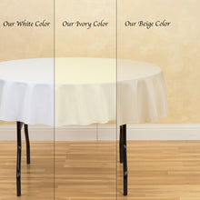 Load image into Gallery viewer, Bargain 70 in. Round Polyester Tablecloth White
