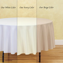 Load image into Gallery viewer, Bargain 90 In. Round Polyester Tablecloth White
