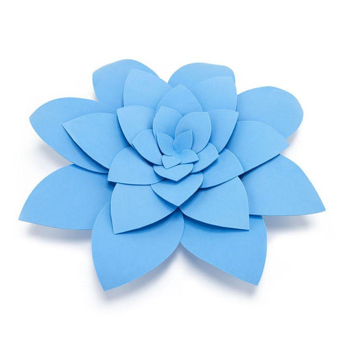 15 in. Blue Foam Camellia Wallflower