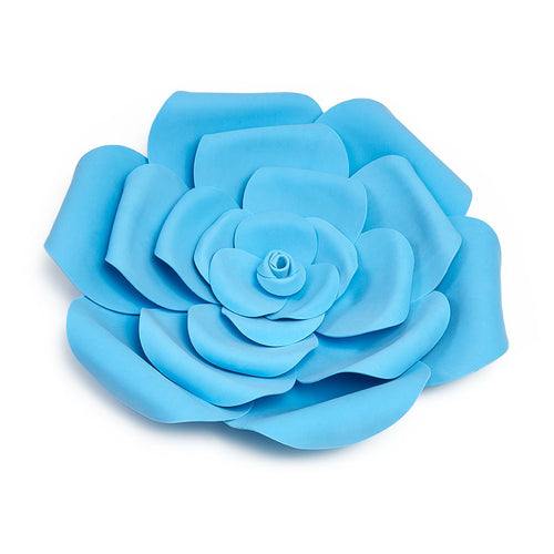 15 in. Blue Foam Peony Wallflower