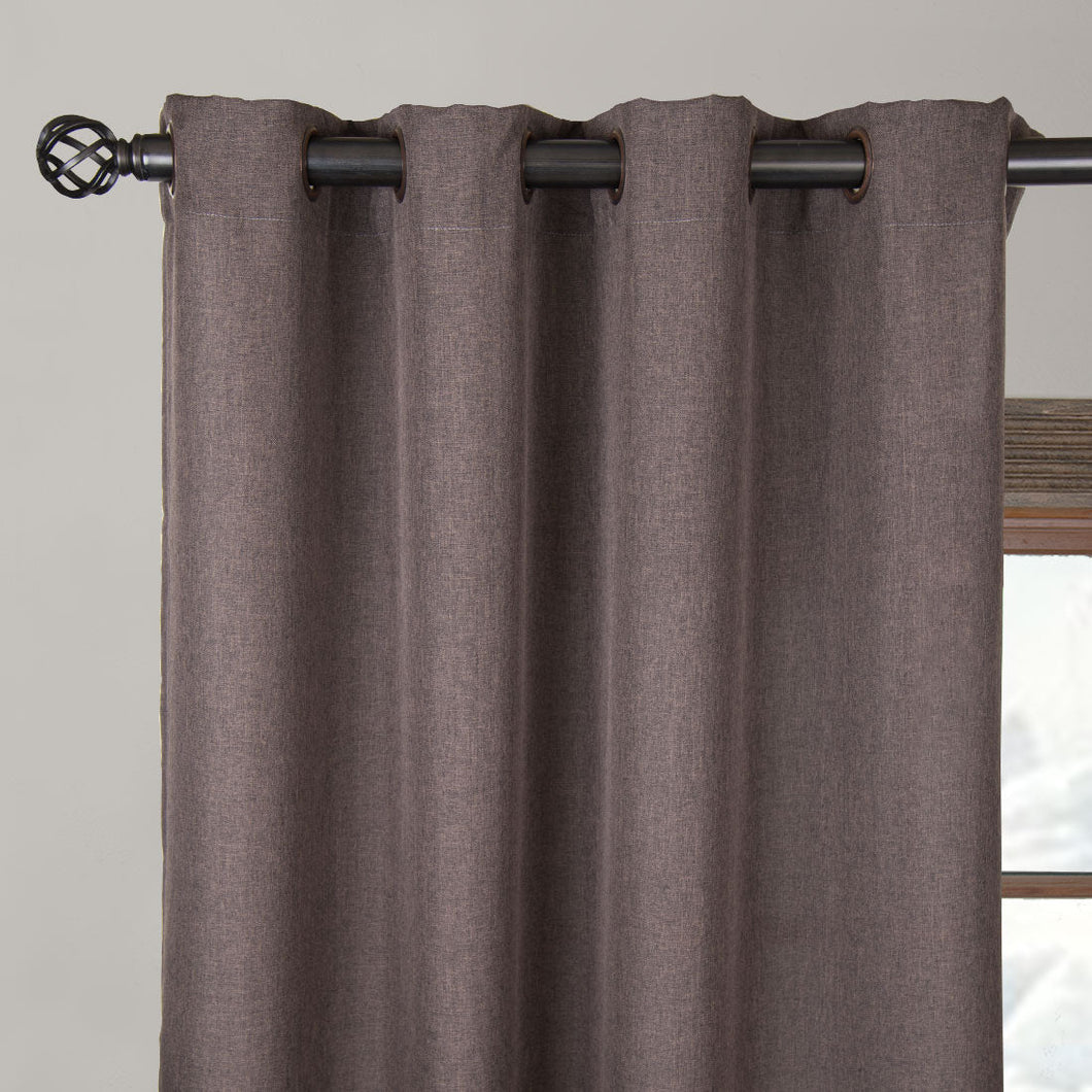 54 x 63 in. Walnut Brown Woven Curtain