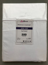 Load image into Gallery viewer, Hotel Selection 500 Thread Count Cotton White Flat Sheet King

