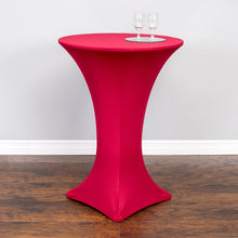 Load image into Gallery viewer, 30 in. Round Stretch Tablecloth Burgundy
