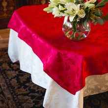 Load image into Gallery viewer, 60 X 102 in. Rectangular Falling Lilies Damask Tablecloth Royal Blue
