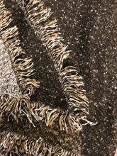 Load image into Gallery viewer, San Diego Brown Nubby Tweed Scarf With Fray Edges
