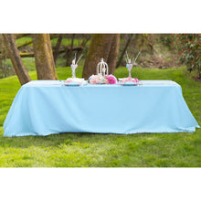 Load image into Gallery viewer, 90 X 156 in. Rectangular with Round Corners Polyester Tablecloth
