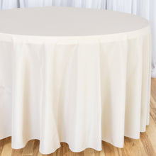 Load image into Gallery viewer, Bargain 132 in. Round Polyester Tablecloth Beige
