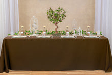Load image into Gallery viewer, 90 X 156 in. Rectangular with Round Corners Polyester Tablecloth
