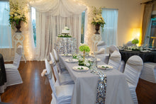 Load image into Gallery viewer, 90 X 132 in. Rectangular with Round Corners Polyester Tablecloth
