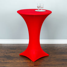 Load image into Gallery viewer, 30 in. Round Stretch Tablecloth Red
