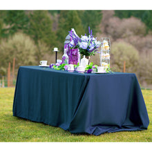 Load image into Gallery viewer, 90 X 132 in. Rectangular with Round Corners Polyester Tablecloth
