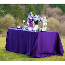 Load image into Gallery viewer, 90 X 156 in. Rectangular with Round Corners Polyester Tablecloth
