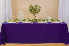 Load image into Gallery viewer, 90 X 156 in. Rectangular with Round Corners Polyester Tablecloth
