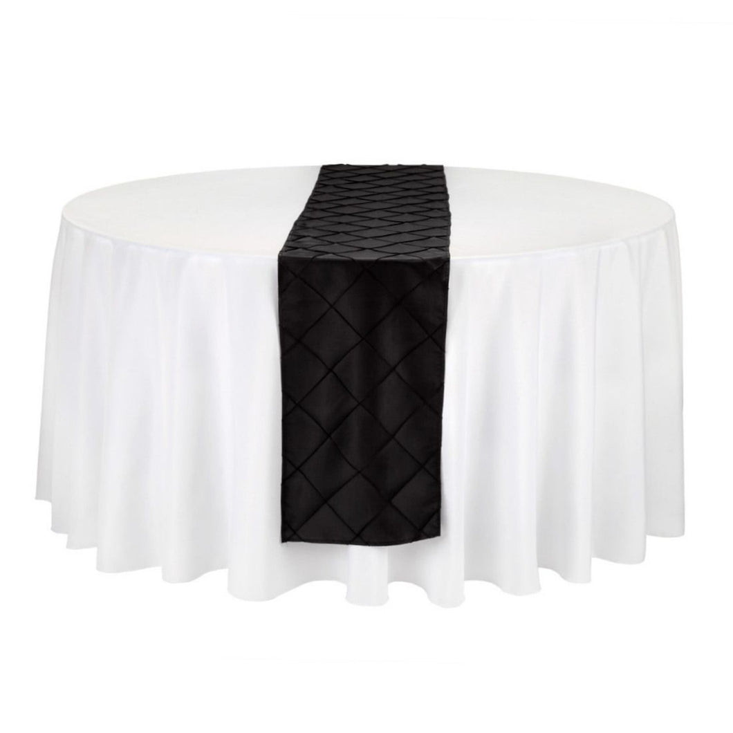 14 X 108 in. Pintuck Table Runner Black