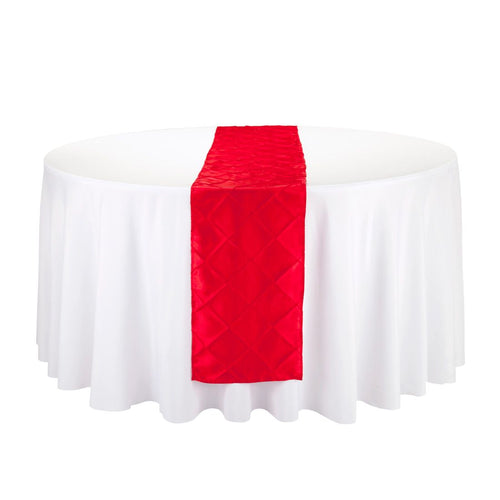 14 X 108 in. Pintuck Table Runner Red