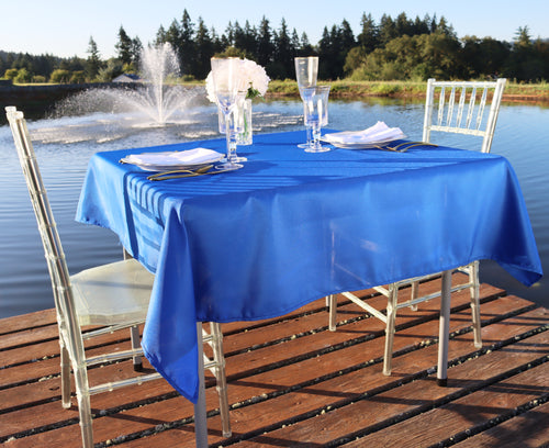 54 in. Square Polyester Tablecloth Royal Blue