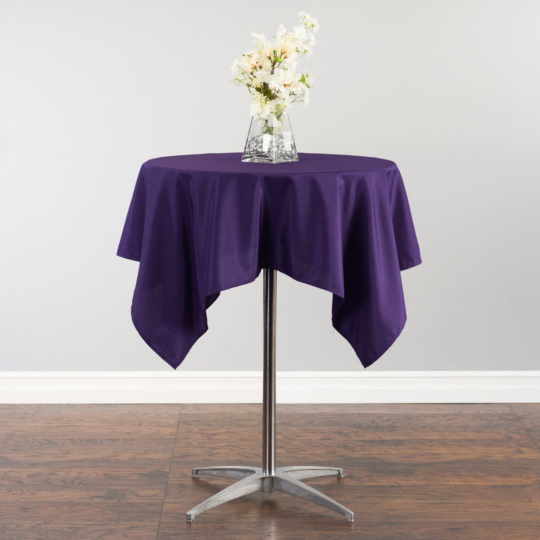 54 in. Square Polyester Tablecloth Purple