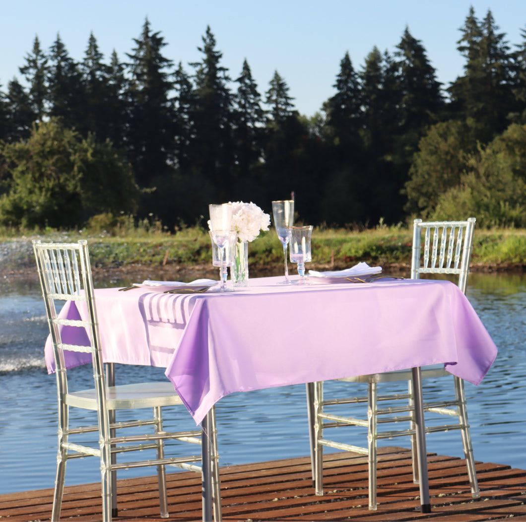 54 in. Square Polyester Tablecloth Lavender