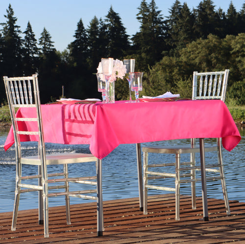 54 in. Square Polyester Tablecloth Fuchsia