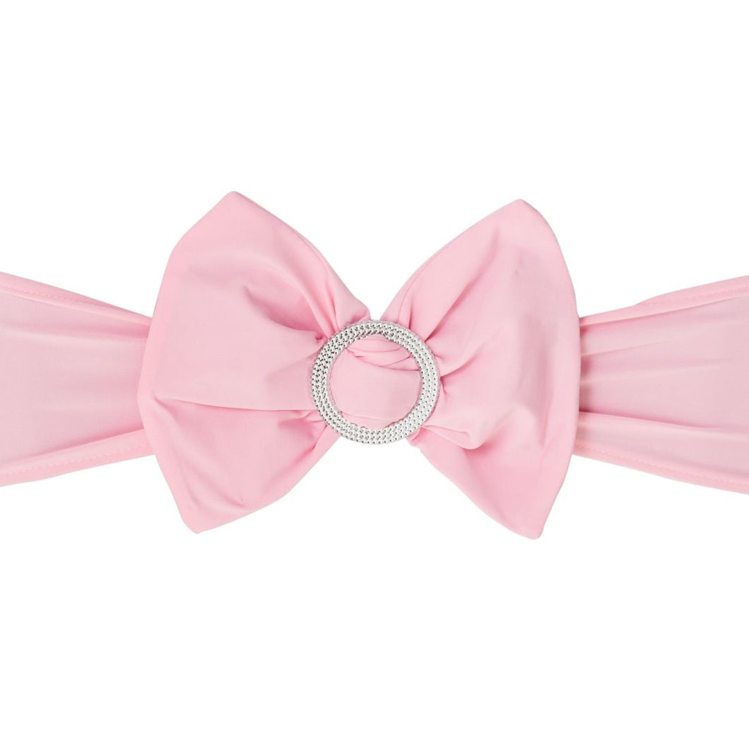 Stretch Chair Bows Pink (5 Pack)